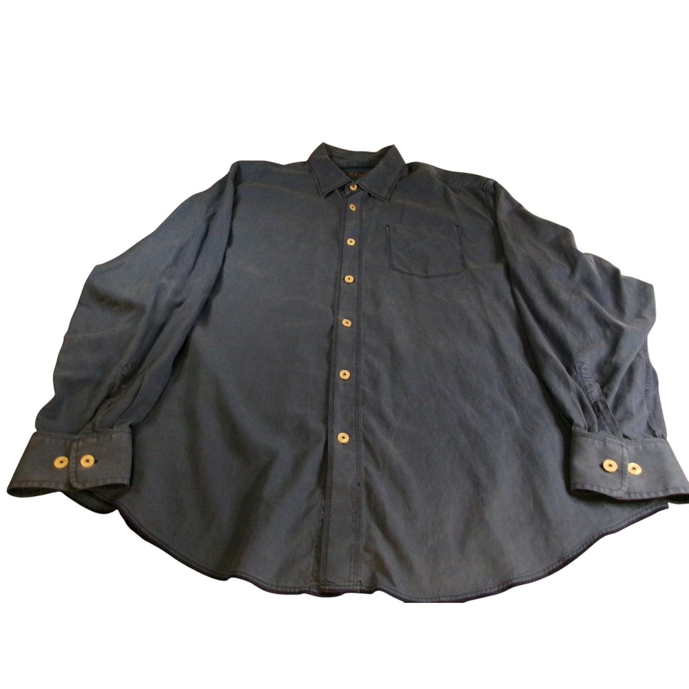 Tommy Bahama Denim Mens‎ Blue Long Sleeve Button Down Shirt 94-TD30461 XL